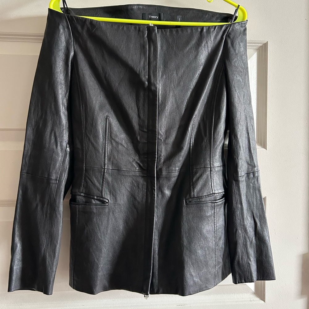 Theory Women's Dark Leather Jacket